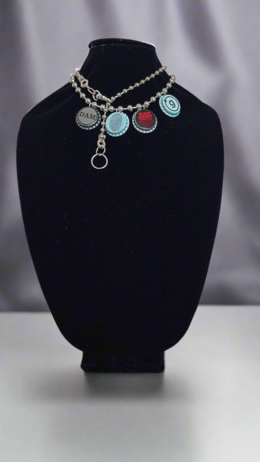Retro charm layered necklace